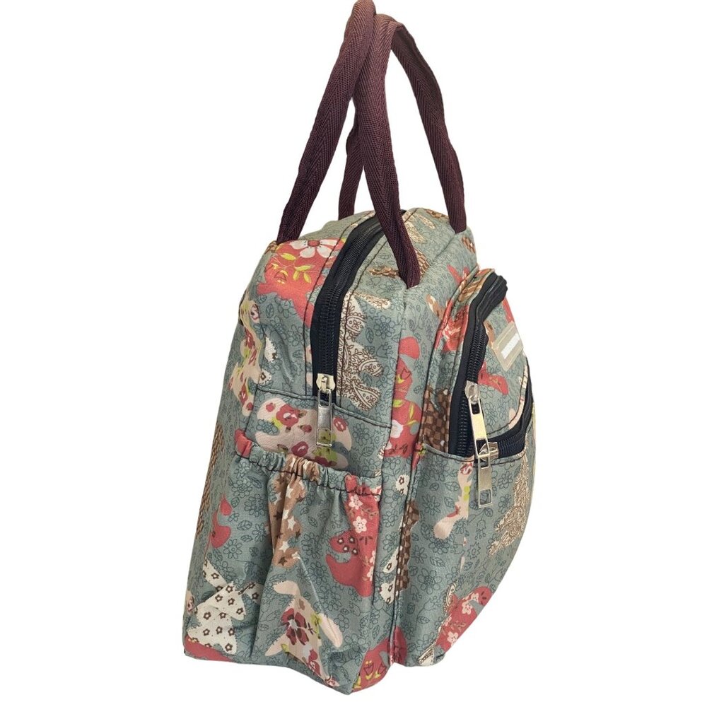 Lunch Bag Cooler Meal Prep Food Dinner Makeup Bag Women Kids Rabbit Bunny New - Picture 5 of 7